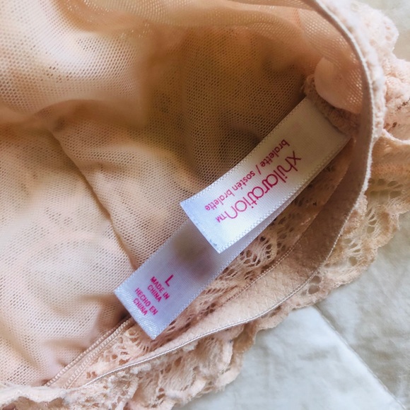 Peach Lace Racerback Bralette - Picture 3 of 3